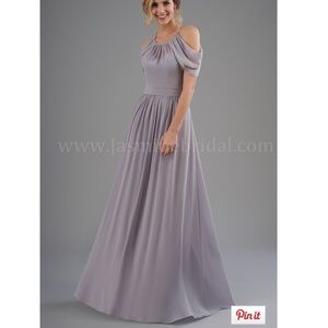 Jasmine Bridesmaids Prom Formal Grey Dress NWT